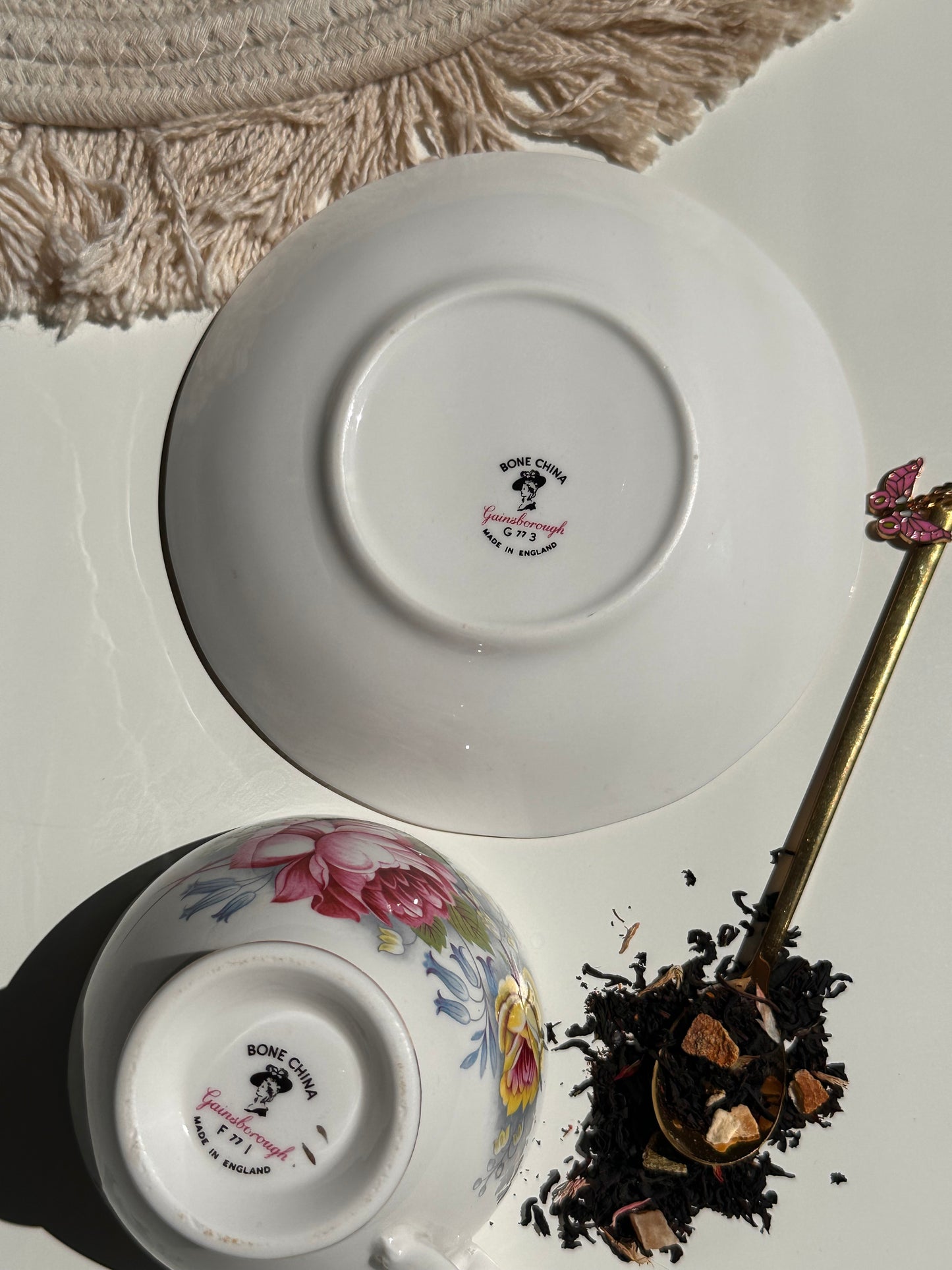 Tasse et soucoupe le bouquet de Gainsborough