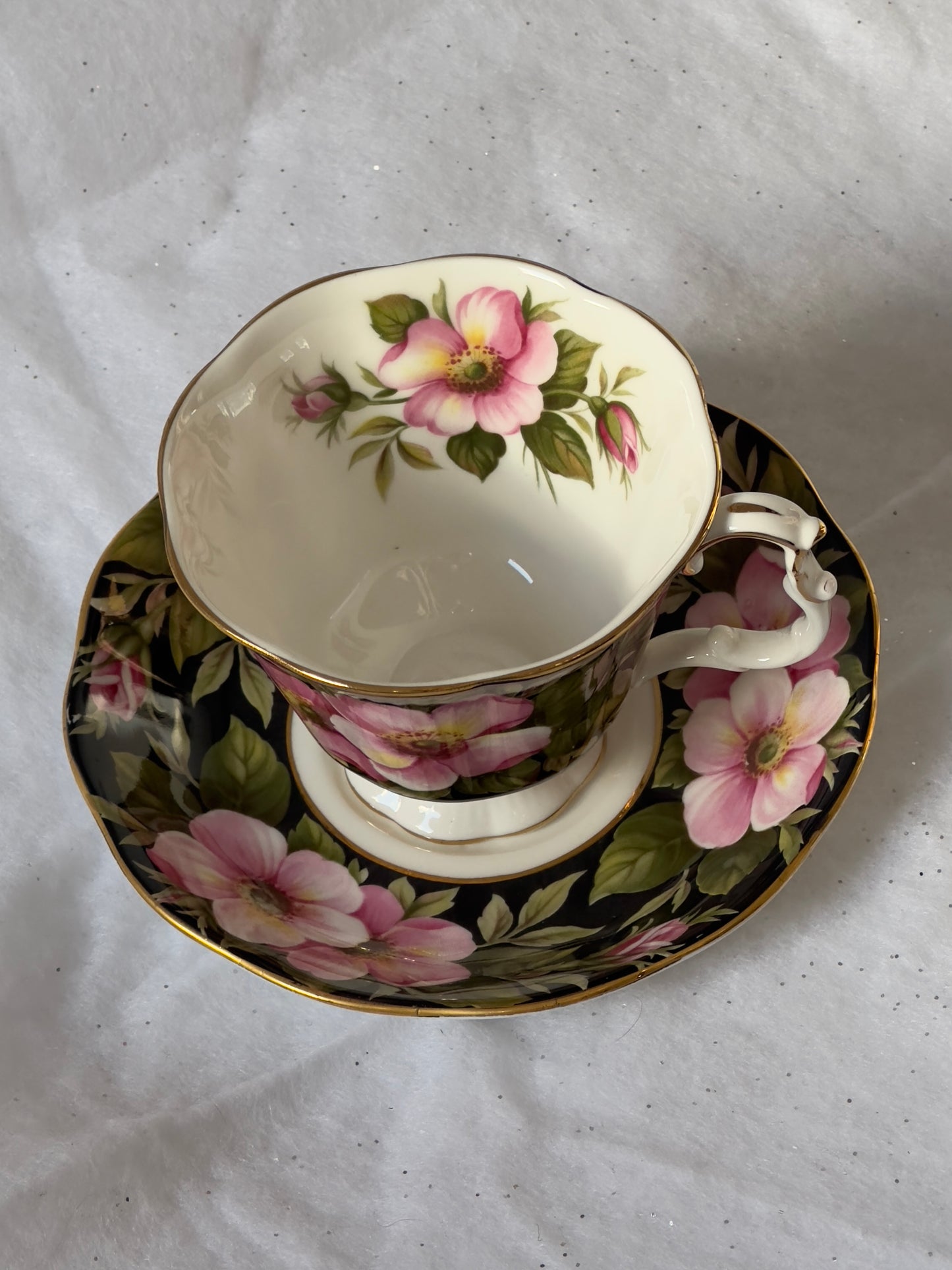 Tasse et soucoupe Royal Albert Alberta Rose
