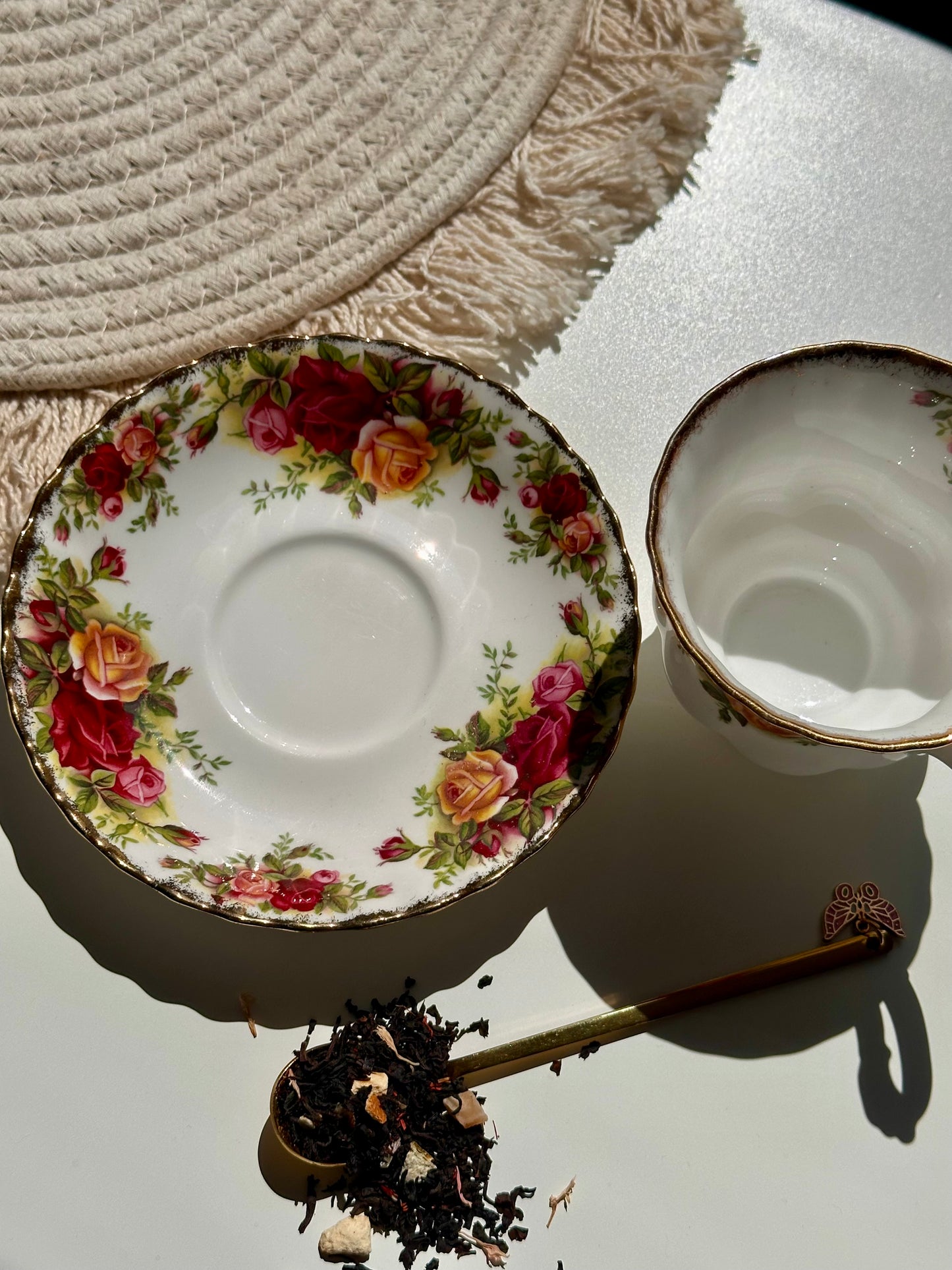 Tasse et soucoupe Country Roses ROYAL ALBERT petit modèle