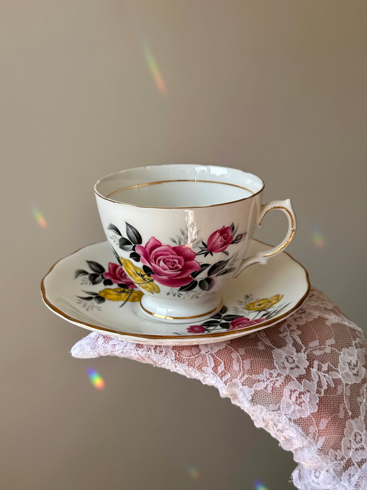 Tasse et soucoupe Bouquet d’Angleterre