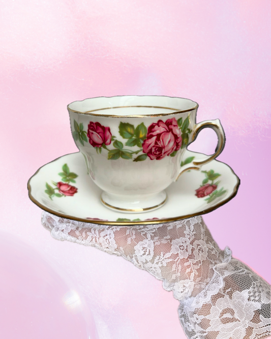 Tasse et soucoupe Vale Roses