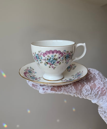 Tasse et soucoupe Vintage Pastels