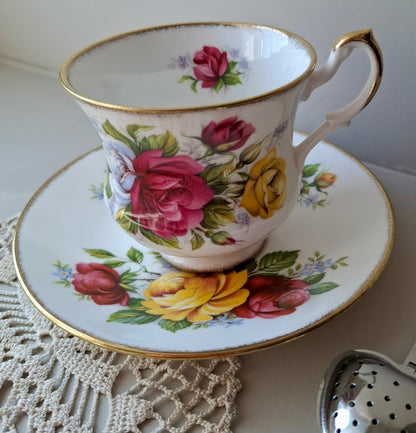 Tasse et soucoupe Floraison Pastel