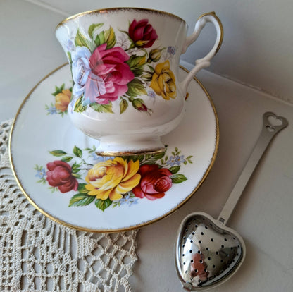 Tasse et soucoupe Floraison Pastel