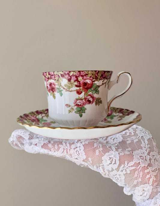 Tasse et soucoupe Ancien jardins anglais
