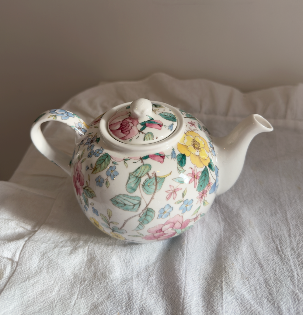 Théière jardin de fleurs