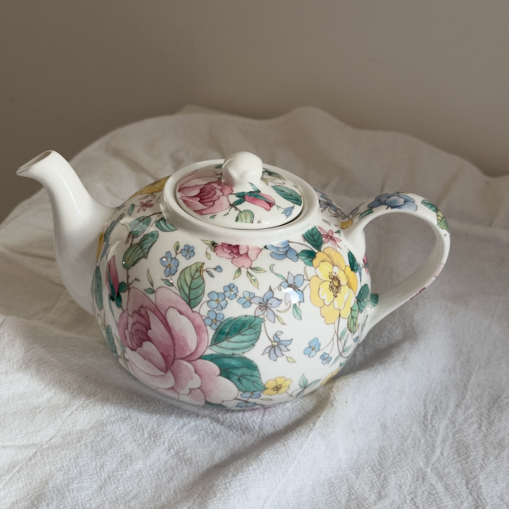 Théière jardin de fleurs