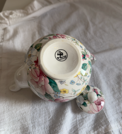 Théière jardin de fleurs