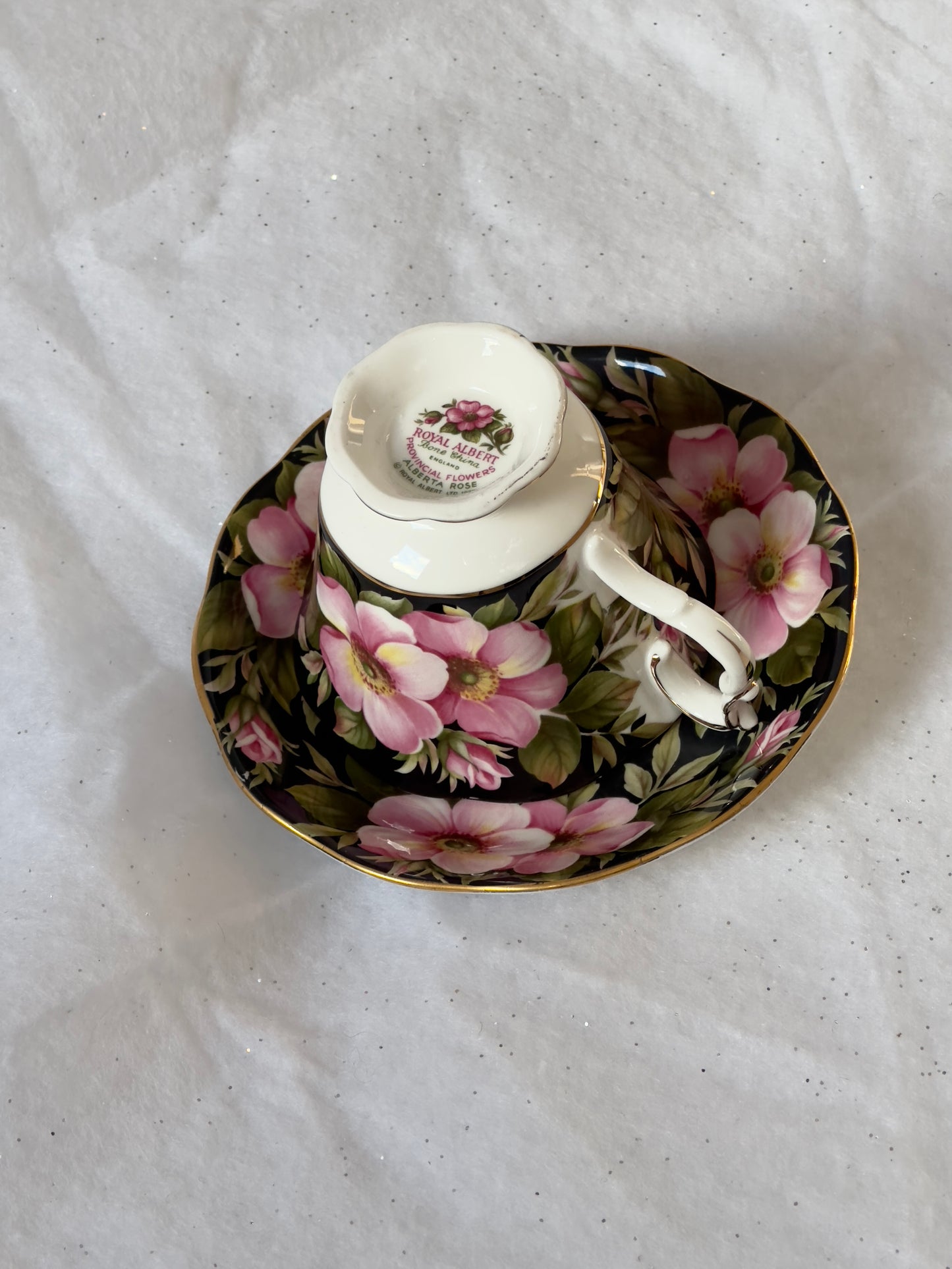 Tasse et soucoupe Royal Albert Alberta Rose