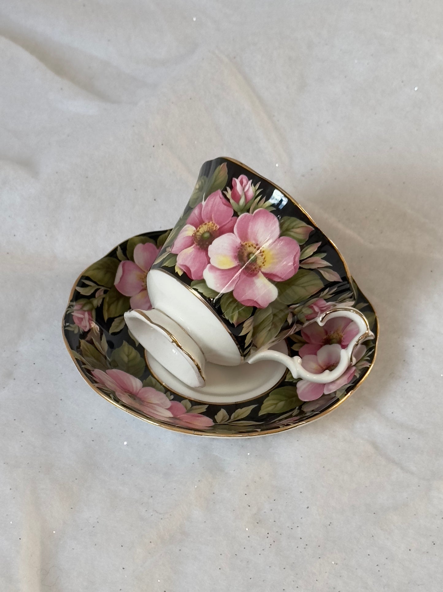 Tasse et soucoupe Royal Albert Alberta Rose