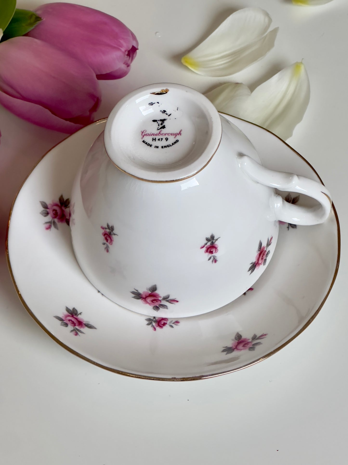 Tasse et soucoupe Les Roses de Gainsborough