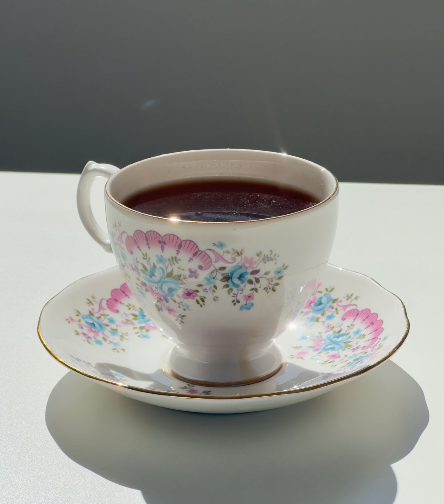 Tasse et soucoupe Vintage Pastels